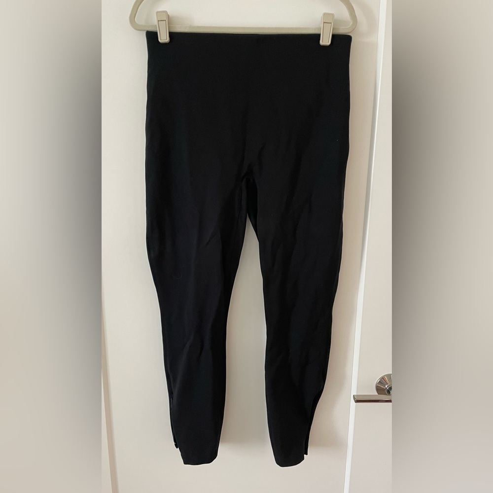 SPANX Pull On Slim Leg Pants with Ankle Zips, Black, XL